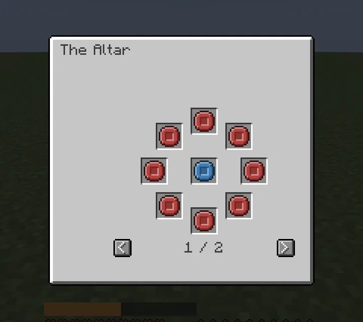 An altar screen - built in the Modryos screen builder